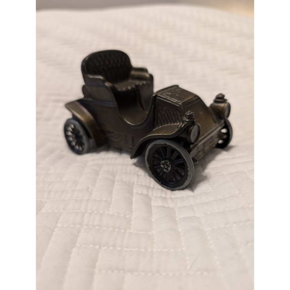 Vtg Brass Finish 1902 Rambler Metal Car Bank Banthrico Wisconsin National Bank